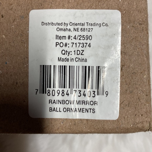 Vintage 12 rainbow mirror ball Christmas ornaments new - Picture 12 of 12